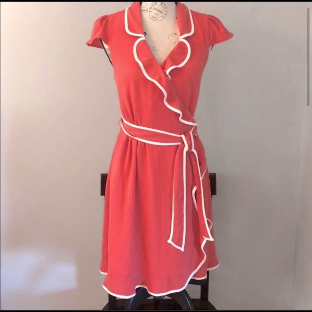 MODCLOTH Carnation DAYTIME DAPPER Wrap Dress sz S